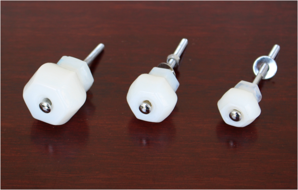 1" Milk Glass WHITE Glass Knobs Pulls Vintage Dresser Drawer