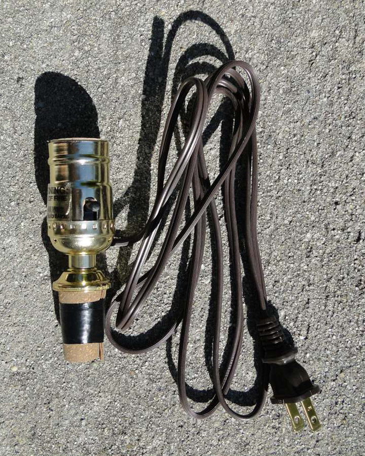 Electrical Light Fixture Parts Cork With Socket And Plug NEW Make Your