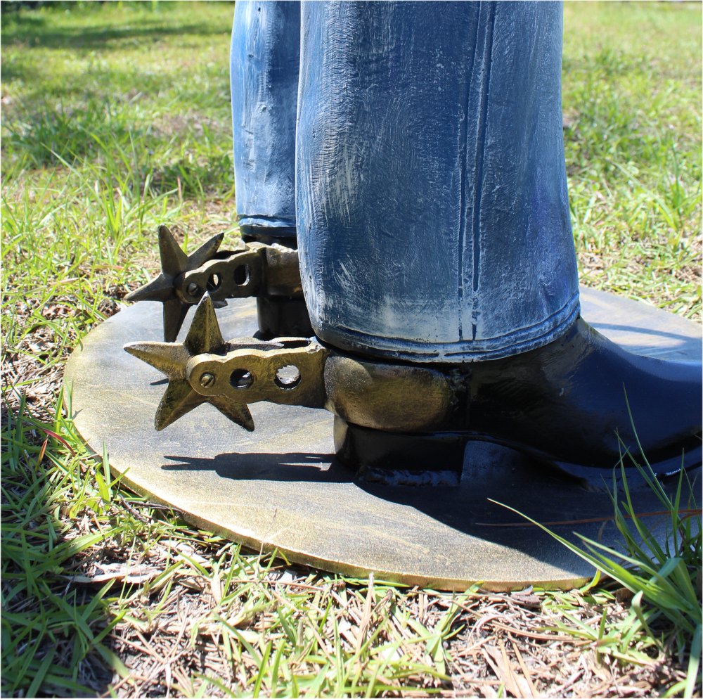 Cowboy Bar Stool W Belt Foot Rest Spurs Boots Western Jeans Furniture