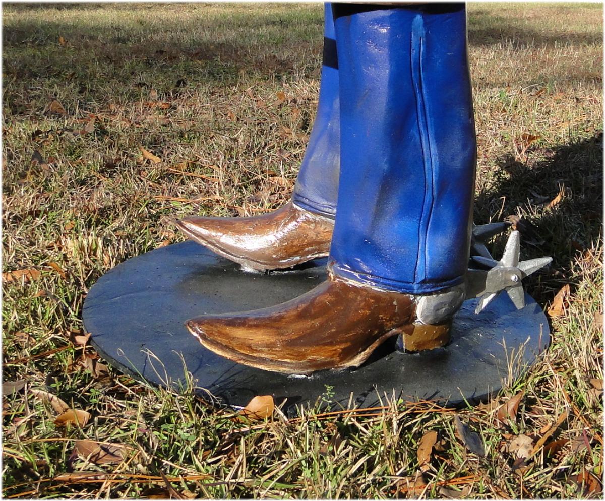 Cowboy Bar Stool W Belt Foot Rest Spurs Boots Western Jeans Furniture