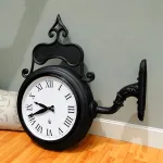 wall mounted electric main street town clock