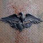 american eagle wall plaque in painted black 28 inch
