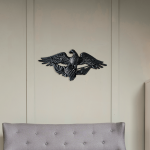 american eagle wall plaque in painted black 28 inch