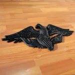 american eagle wall plaque in painted black 28 inch