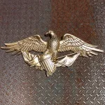 american eagle wall plaque in painted gold 28 inch