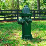 full sized replica fire hydrant dated 1904 in green