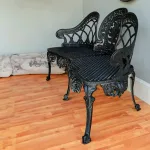 pair of non rust english garden benches