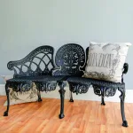 pair of non rust english garden benches