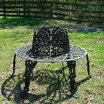 victorian tree surround garden bench 48 inch diameter