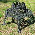 victorian tree surround garden bench 48 inch diameter