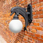 wall mounted dolphin sconce for indoor or outdoor use