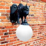 western style buffalo wall sconce for indoor or outdoor lighting