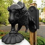 western style buffalo wall sconce for indoor or outdoor lighting