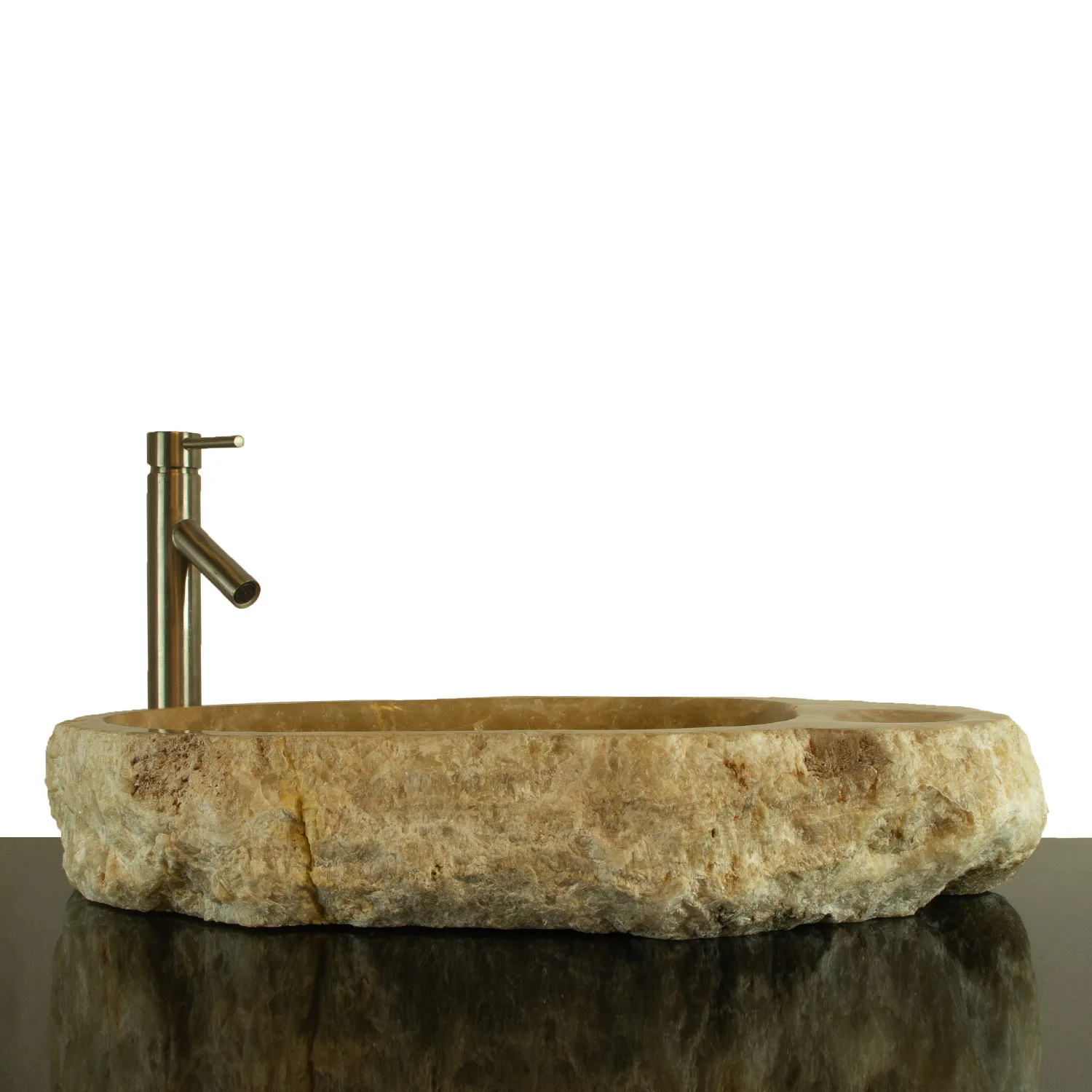 Onyx Marble Counter Top Vanity Vessel Sink with Soap Dish ONXTDD-02