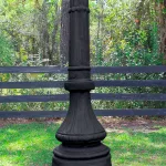 the allston walkway pole light with globe shade 90 inches tall