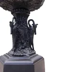 swan motif garden urn 50 inches tall