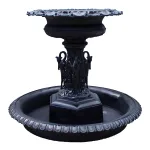 swan motif garden urn 50 inches tall