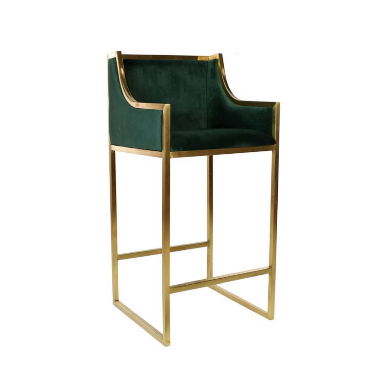 Emerald Green Velvet Bar Stools Sold In, Bar Stools With Gold Legs