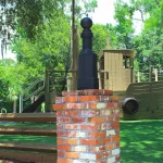 bollard post classic design for driveway commercial or safety guard