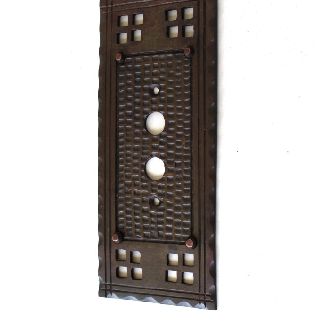 Arts and Crafts Single Push Button Switch Plate Cover Mission or