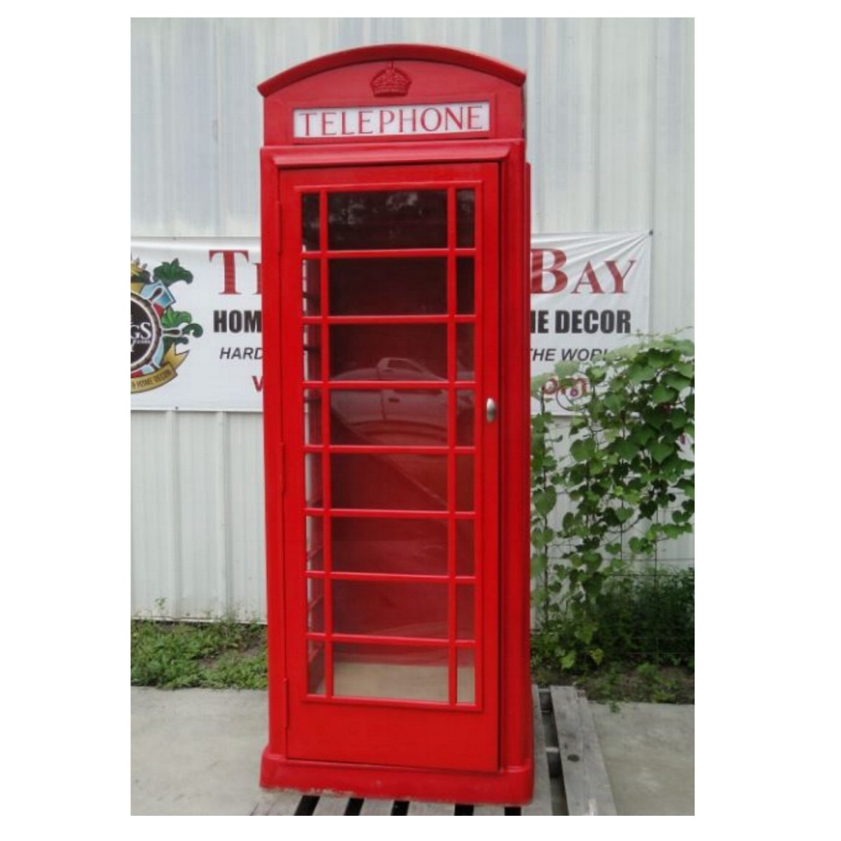 Red British Phone Box No Rust Aluminum, British Phone Booth Mirror