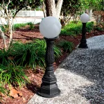 the york walkway pole post light with round globe