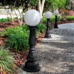 the york walkway pole post light with round globe