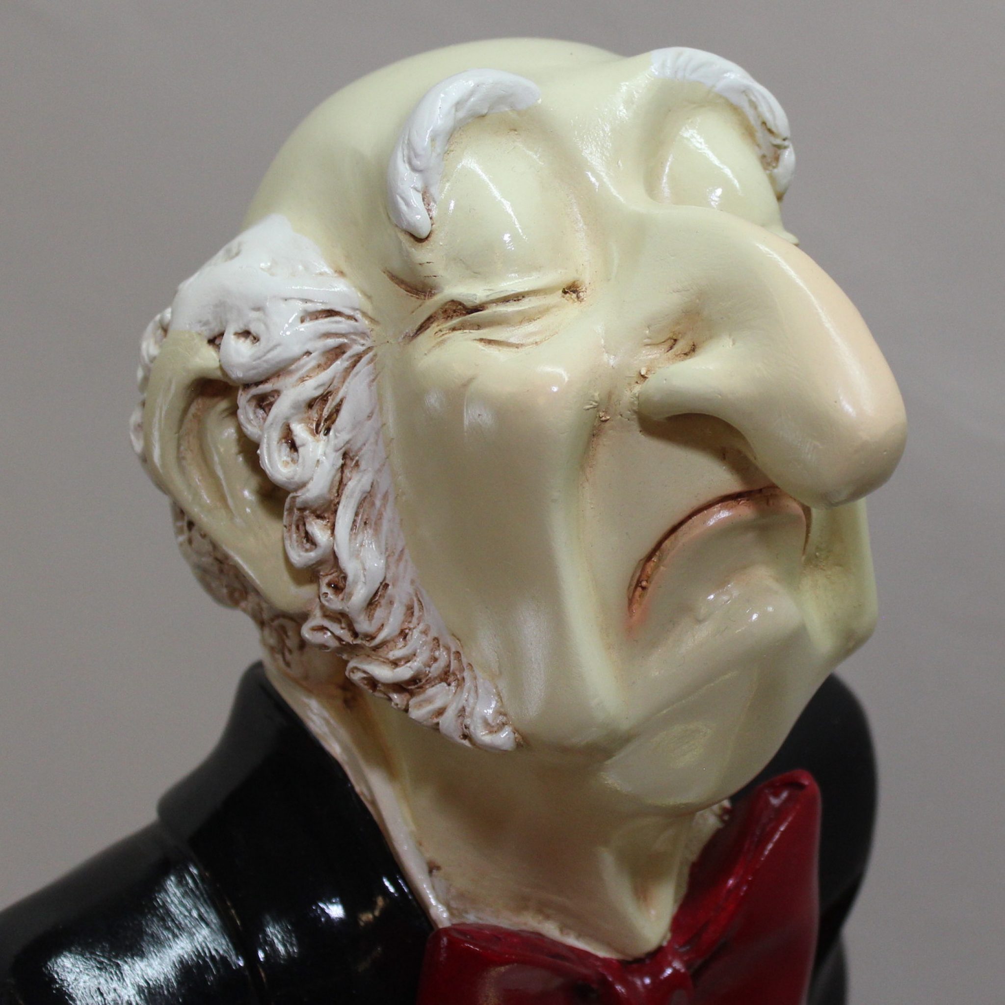 3 Ft Snobby Butler or Waiter Statue with Gold Leaf Serving Tray and ...
