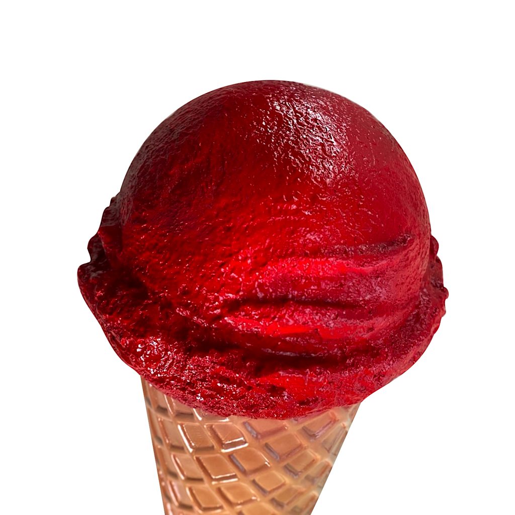 Cherry Ice Cream Cone Wall Mount Advertising Street Sign Old Waffle