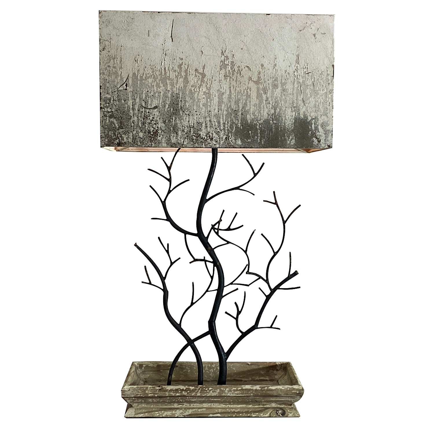 Woodland Table Lamp With Distressed, Woodland Table Lamp