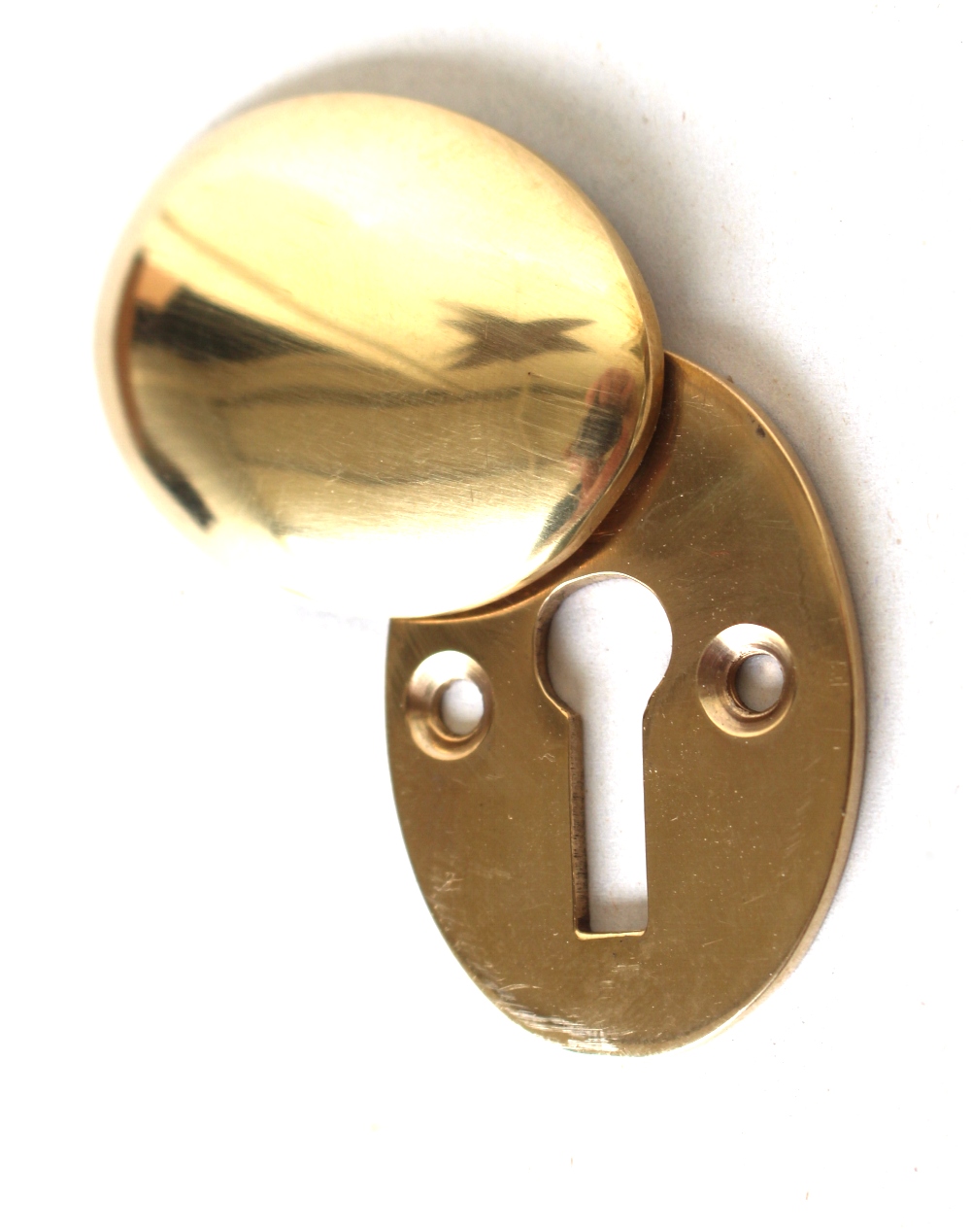 Details about   Olde New Stock Solid Brass Beaded Oval Key Hole Cover 