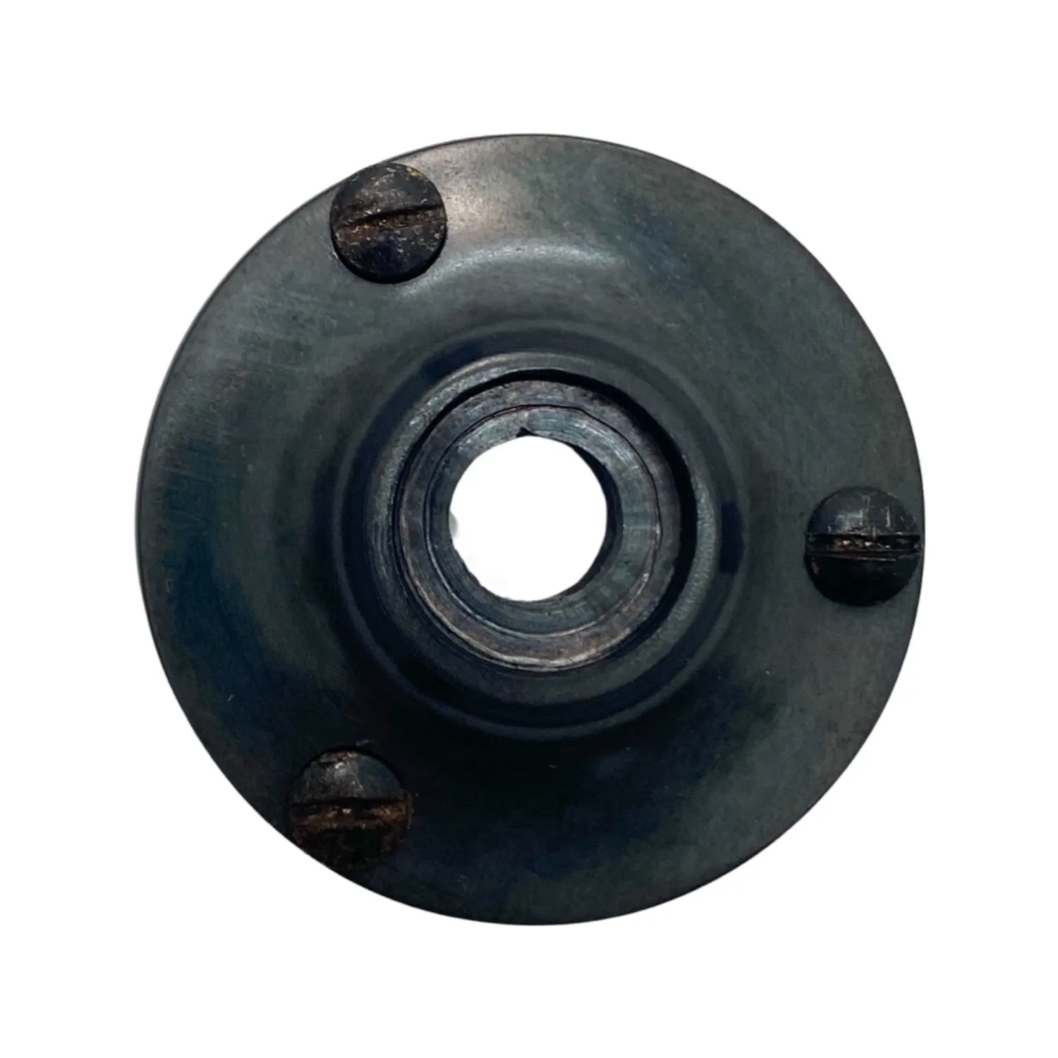 Pair of Small Aged Bronze Round Door Plates