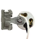porcelain light socket with clip hand made for pole lights