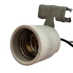 porcelain light socket with clip hand made for pole lights