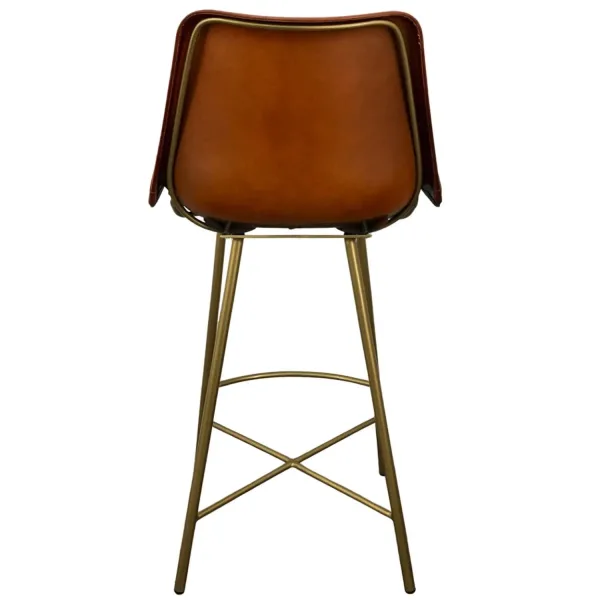 Pair of Western Style Leather Bar Stools - Image 3