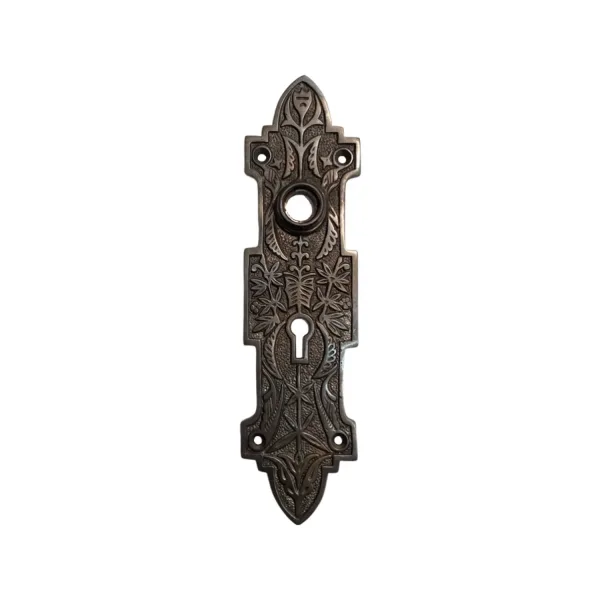 Art Deco Nouveau Door Plate PAIR Bronze Finish - Antique Vintage Style