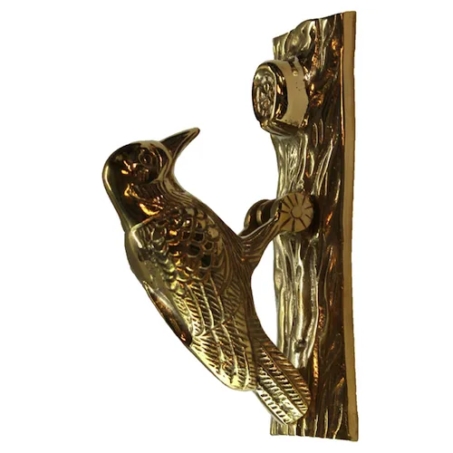 Wood Pecker Door Knocker in Solid Brass or Bronze - Image 2
