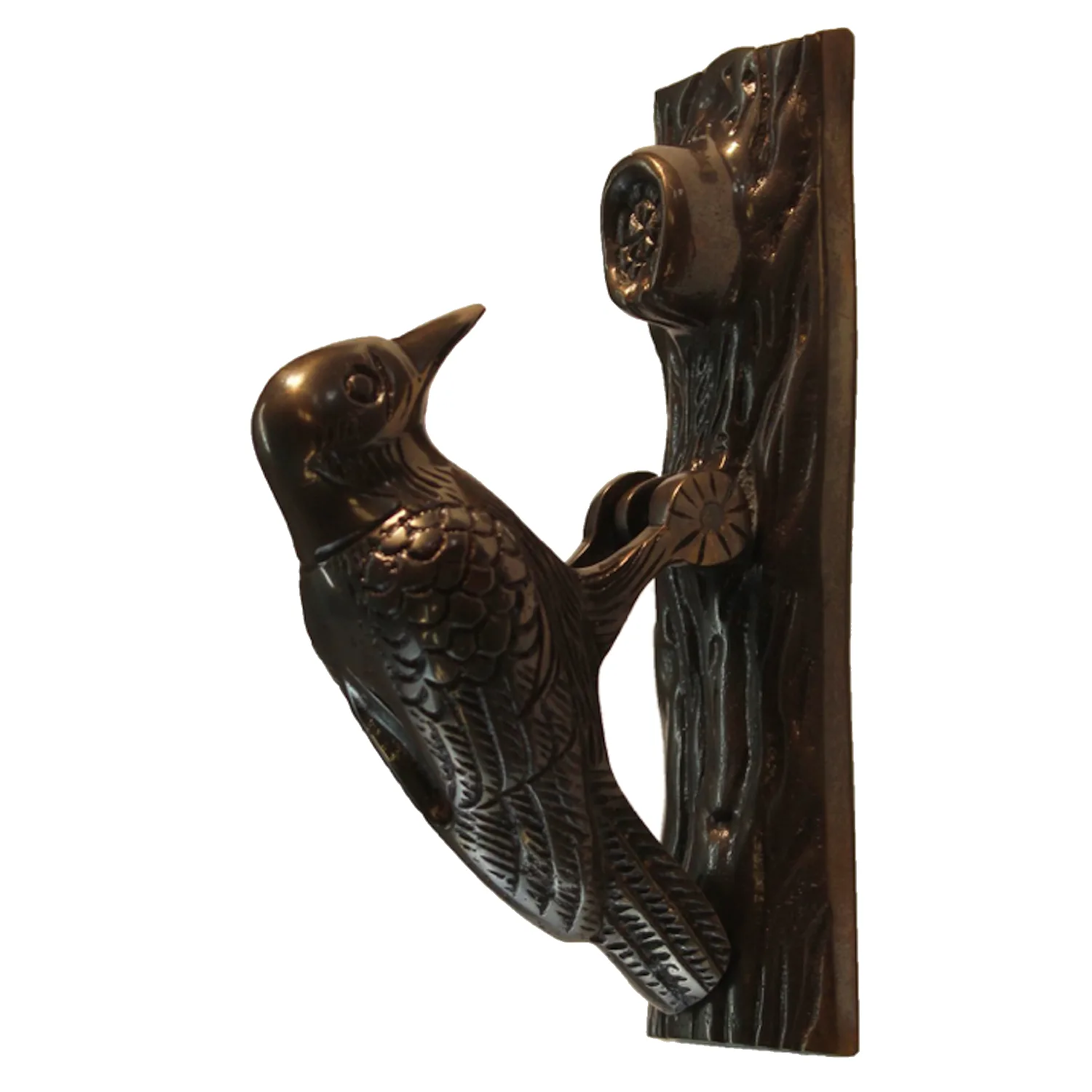 Wood Pecker Door Knocker in Solid Brass or Bronze - Image 3
