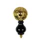 victorian style drop pull in black painted wood and brass