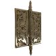 victorian polished brass door hinge 4 inch
