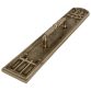 polished brass gothic greek revival style door pull with arched top