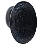 solid brass pair of new york city public school door knobs with bronze finish