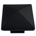 pyramid cabinet knob in smooth cast iron 1.5 inch