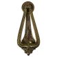 victorian style beaded roped brass door knocker