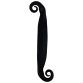 iron door handle black hand wrought hardware swirl pull 6.5 inch