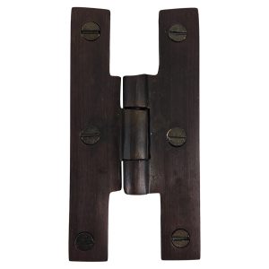 h hinge for doors and cabinets in bronze 3 inch