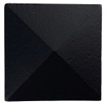 pyramid cabinet knob in smooth cast iron 1.5 inch