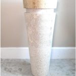 mid century modern marble stone cone pedestal sink