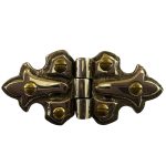 fleur de lis butterfly surface cabinet hinge in solid cast brass