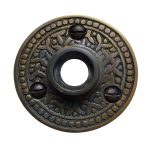 solid brass rosette door plate pair the rice